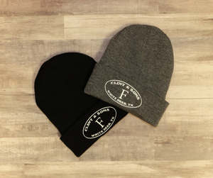 black and gray beanies